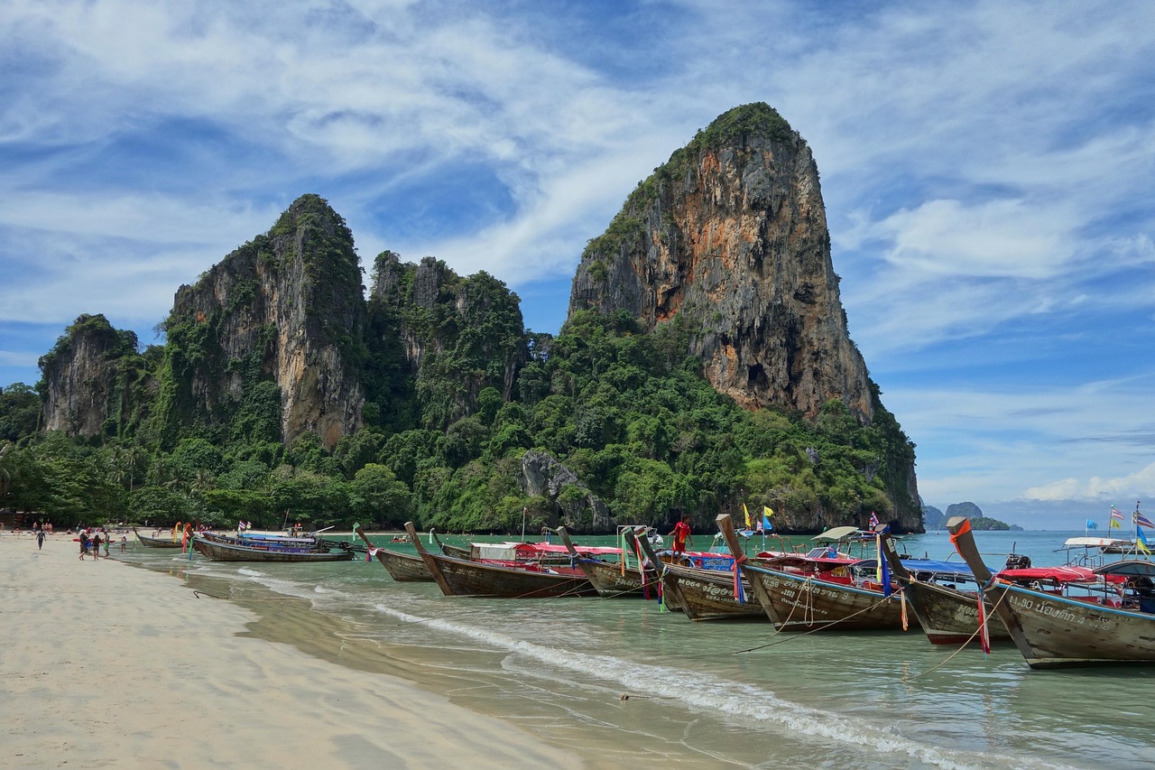 thailand, railay, beach, nature, tropical, paradise